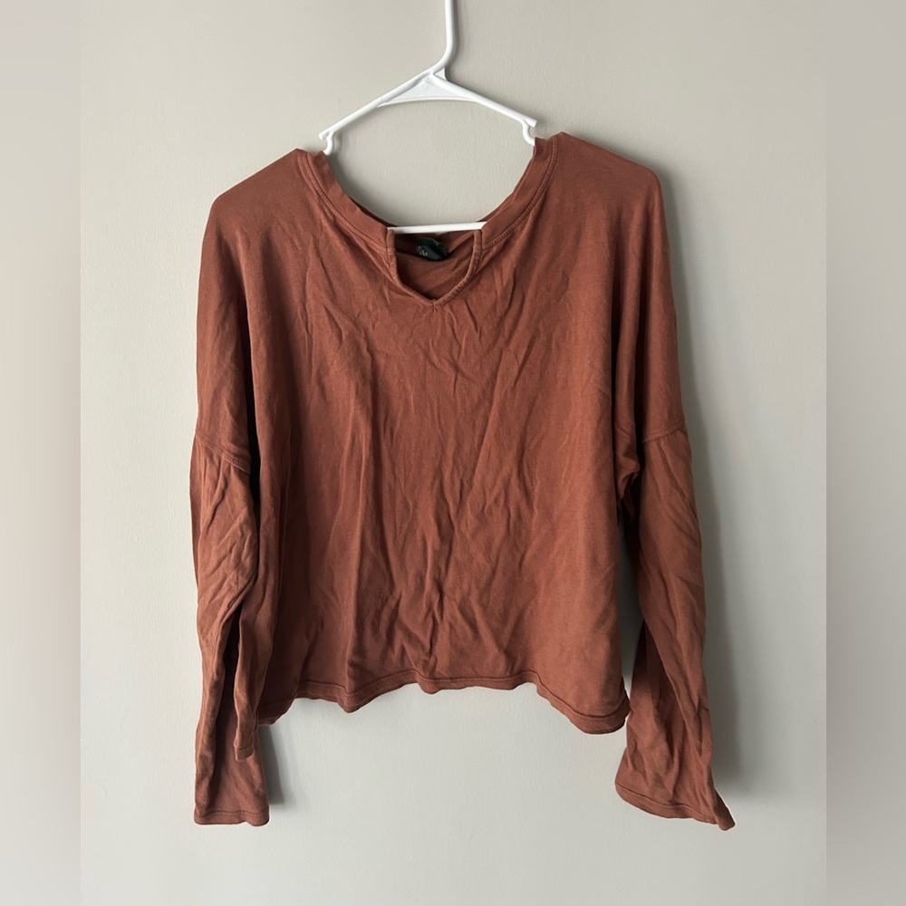 Wild fable Rust Long Sleeve Top